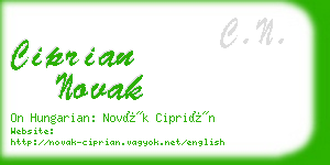ciprian novak business card